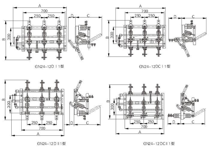 GN24-12戶內(nèi)高壓隔離開關(guān)