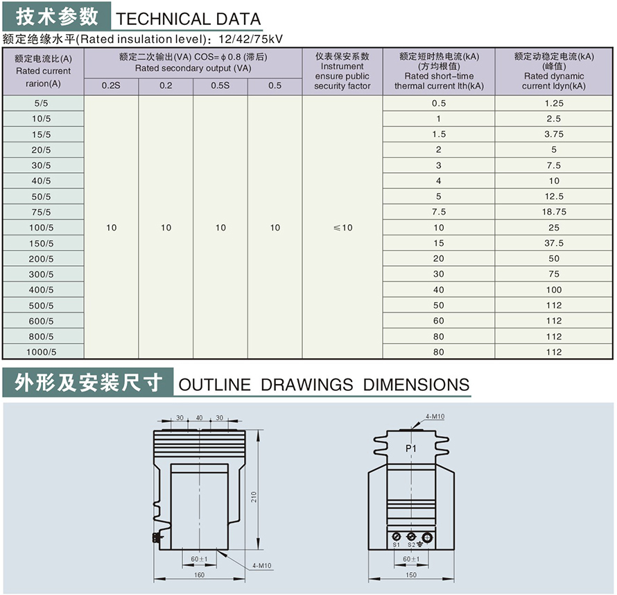 LZZH3-10GYW1型電流互感器